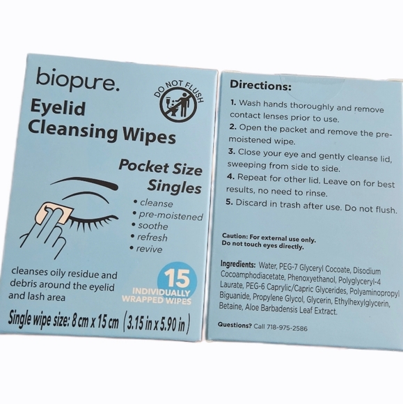 NWT 》2pks/30pcs《 BIOPURE EYELID CLEANSING WIPES! - Picture 13 of 13